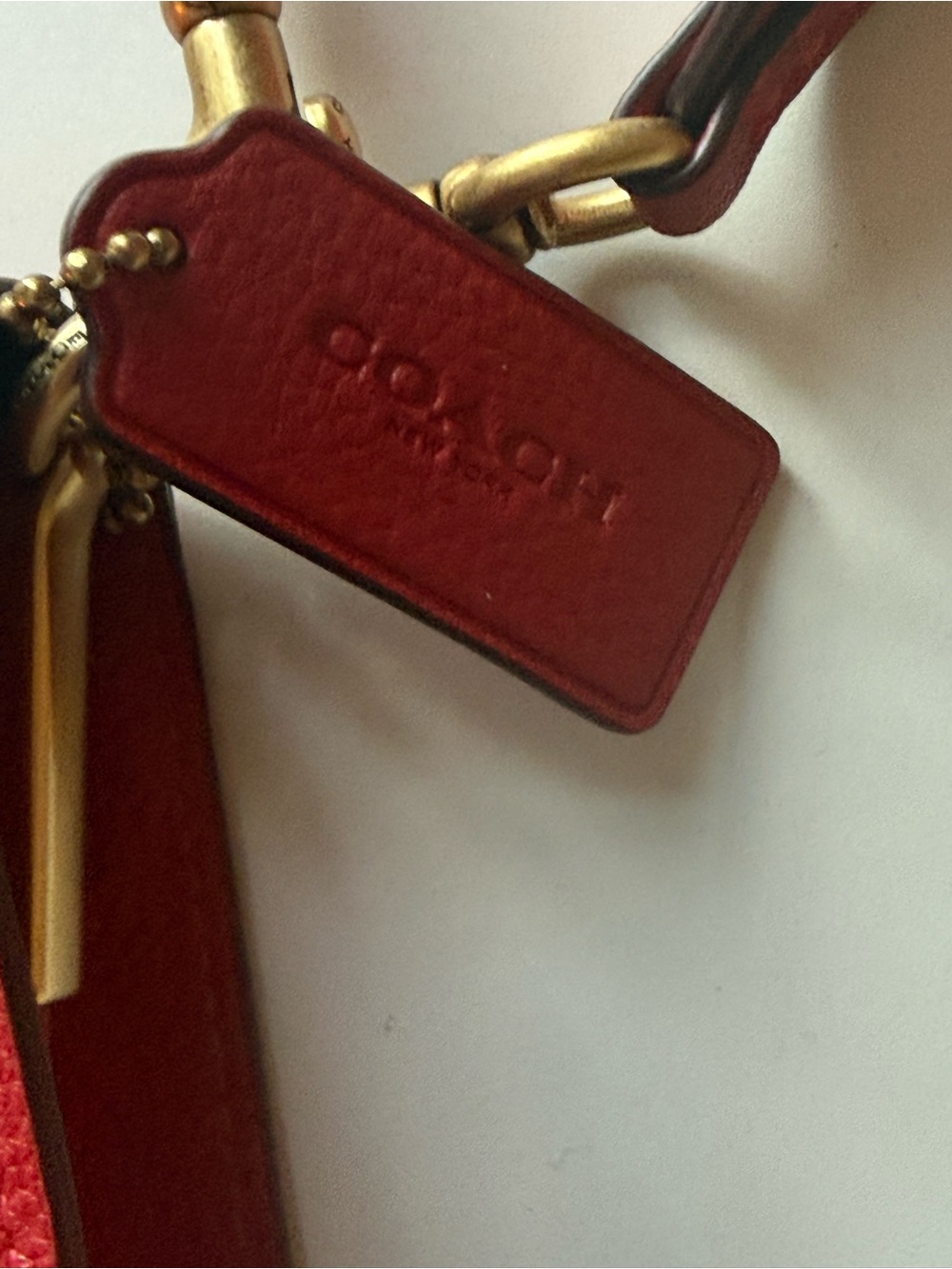Coach Tabby 26 Red Pebble Leather Crossbody with Gold 'C' Accent - Picture 3 of 11